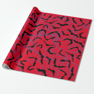 Bat Halloween Spooky Season Wrapping Paper Cadeaupapier