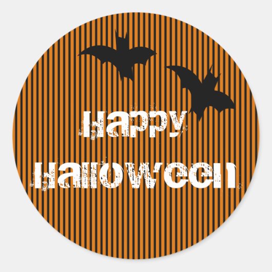 Bat Happy Halloween Sticker (Voorkant)