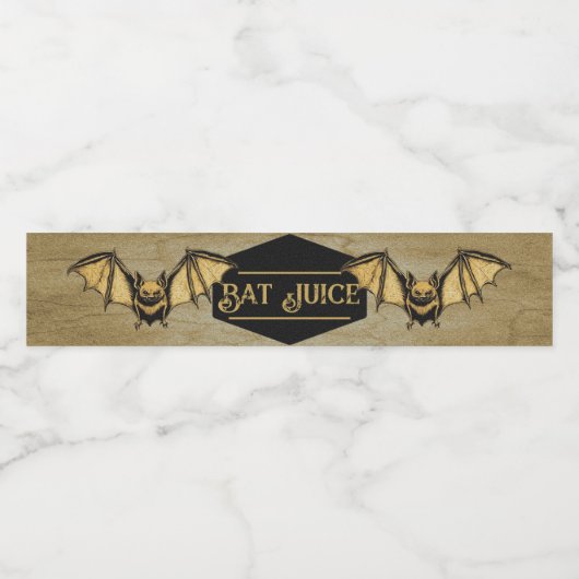 Bat Juice drinken label Waterfles Etiket (Enkel label)