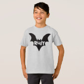 Bat Kinder personaliseren Halloween T-shirt (Voorkant volledig)