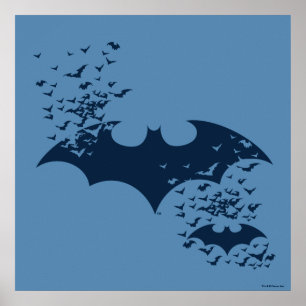 Bat Logo brandt in vleermuizen Poster