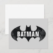 Bat Logo met Gotham Etching Notitiekaartje (Voorkant / Achterkant)