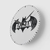 Bat Logo met Gotham Etching Ronde Klok (Hoek)