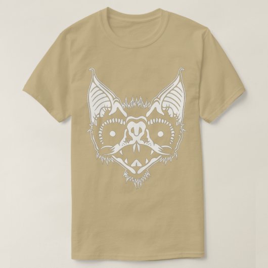 Bat Lover Vampire Chiroptera Head Gothic Punk T-shirt (Design voorkant)
