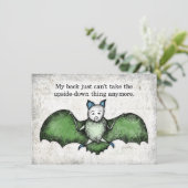 Bat met een slecht Wenskaart achteraan Kaart (Staand voorkant)