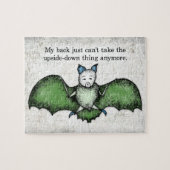 Bat met een slechte jigzaag legpuzzel (Horizontaal)