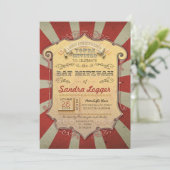 Bat Mitswa Carnaval of Circus Kaart (Staand voorkant)