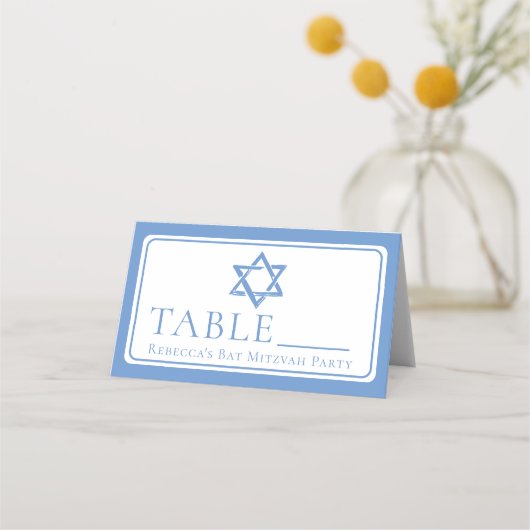 Bat Mitswa Party Lichtblauwe Davidsster (Achterkant)