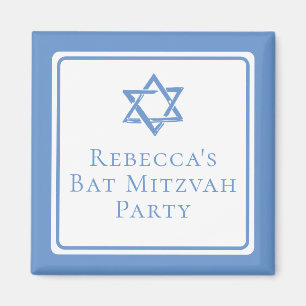 Bat Mitswa Party Lichtblauwe Davidsster Magneet