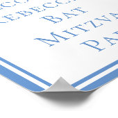 Bat Mitswa Party Lichtblauwe Davidsster Poster