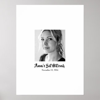 Bat Mitswa Sign In Party Board Poster