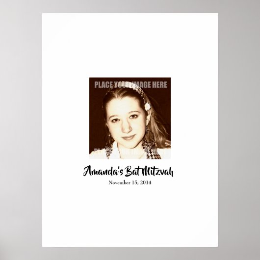 Bat Mitswa Sign In Party Board Poster (Voorkant)