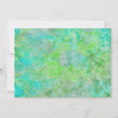 Bat Mitzvah Abstract Design in Aqua Kaart (Achterkant)