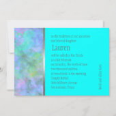 Bat Mitzvah Abstract Design in Turquoise Silver Kaart (Voorkant)