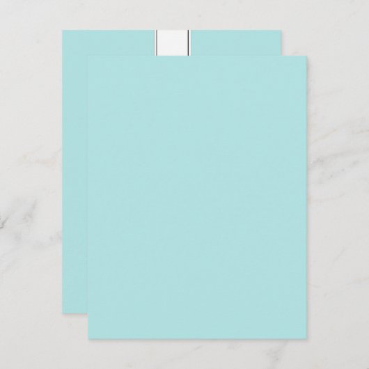 Bat Mitzvah Antwoord Kaarten {Licht Blauwgroen} (Voorkant / Achterkant)