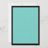 Bat mitzvah Aqua Blue Black Polka Dot Invitation (Dos)