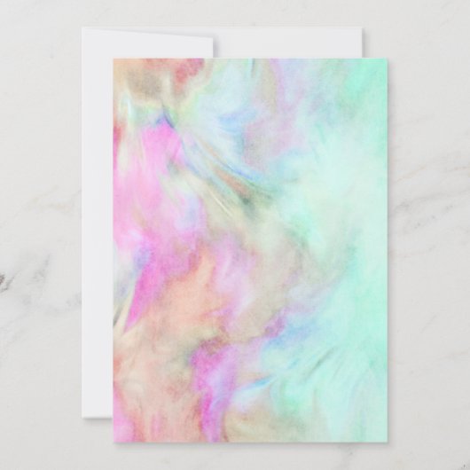 Bat mitzvah Aqua Tie Dye Conception Invitation (Dos)