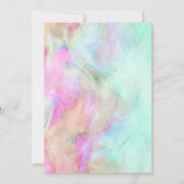 Bat Mitzvah Aqua Tie Dye Design Invitation Kaart (Achterkant)