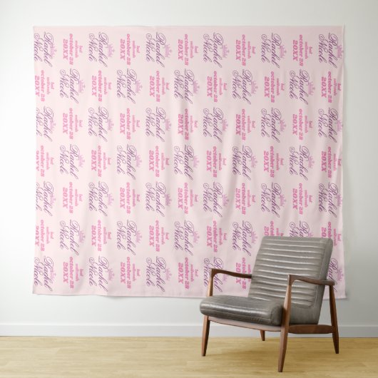 Bat Mitzvah Backdrop Stap en Herhaal Banner Wandkleed (In Situ (horizontaal))
