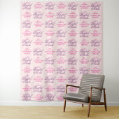 Bat Mitzvah Backdrop Stap en Herhaal Banner Wandkleed (In situ)
