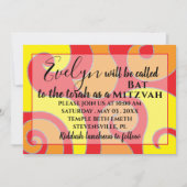 Bat mitzvah Bar Mitzvah Silvery Swirls Invitation (Devant)