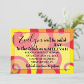 Bat mitzvah Bar Mitzvah Silvery Swirls Invitation (Debout devant)