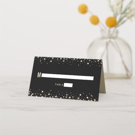 Bat Mitzvah Black Gold Foil Script voor Confetti M (Voorkant)