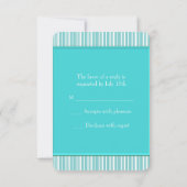 Bat mitzvah bleu turquoise RSVP (Dos)