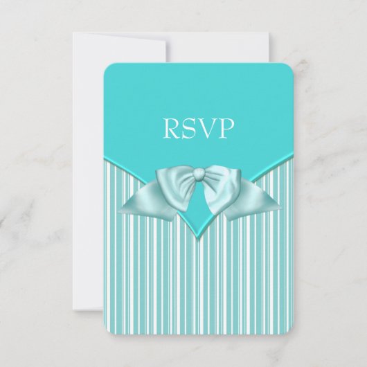 Bat mitzvah bleu turquoise RSVP (Devant)