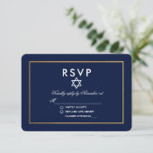 Bat mitzvah Blue et Gold RSVP (Debout devant)