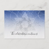 Bat mitzvah Blue Star Glitt après la carte de fête (Devant)