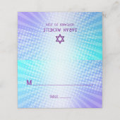 Bat Mitzvah Bold Boho Retro Blauw Paarse Gradiënt (Buitenkant ongevouwen)