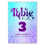 Bat Mitzvah Bold Retro Boho Blauw Paarse Gradiënt Kaart (Voorkant)