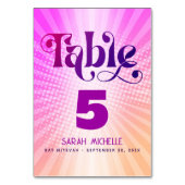 Bat Mitzvah Bold Retro Boho Roze Oranje Gradient Kaart (Achterkant)