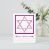Bat Mitzvah Briefkaart (Staand voorkant)