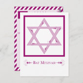 Bat Mitzvah Briefkaart (Voorkant / Achterkant)