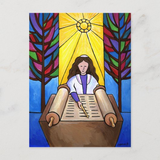 Bat Mitzvah-Briefkaart Briefkaart (Voorkant)