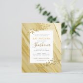 Bat Mitzvah Budget Gold Glitter Monogram (Staand voorkant)