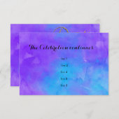 Bat Mitzvah Butterfly Paars en Turquoise Painted Kaart (Voorkant / Achterkant)