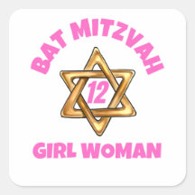 Bat Mitzvah Classic Round Sticker
