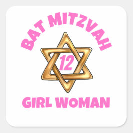Bat Mitzvah Classic Round Sticker