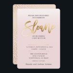 Bat mitzvah CUSTOM Invitation or rose pâle SLOANE<br><div class="desc">*** REMARQUE - L'EFFET DE FOILE D'OR BRILLANT EST UNE IMAGE IMPRIMÉE *** - - - - - - - - - - - - - - - - - - - - - - - - - - - - - - - - - - - - - -...</div>