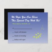 Bat mitzvah de Dove of Peace Invitation RÉPONSE (Devant / Derrière)