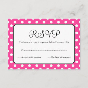 Bat mitzvah de point de polka rose Candy RSVP