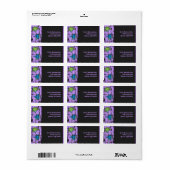 Bat mitzvah d'invitation Stars  étiquette (Feuille entière)