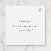 BAT MITZVAH eenvoudig moderne geometrische aubergi Bedankjes Labels (Achterkant)