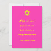 Bat mitzvah Enregistrer la carte d'invitation Date (Dos)