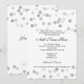 Bat Mitzvah Faux Silver Foil Glitter Lights Kaart (Voorkant / Achterkant)