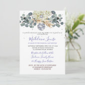 Bat mitzvah Floral Disco Ball Purple Invitation (Debout devant)