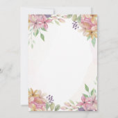 Bat mitzvah Floral Invitation Parties scintillant (Dos)